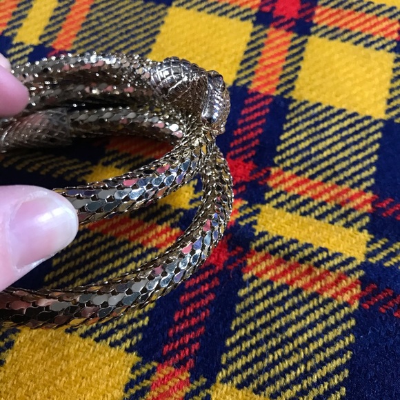 Vintage Whiting & Davis Gold Wrap Snake Bracelet - Picture 7 of 7